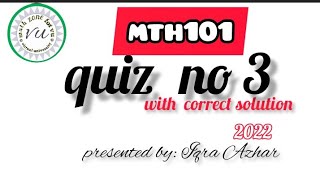 mth101 quiz 2 2022 [upl. by Latona]