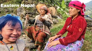 Nepalese mythical endangered instruments and rural lifestyle  Binayo And Dangam  organic food [upl. by Karlis]