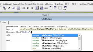 MessageDlg Delphi 7 [upl. by Alice]
