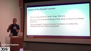 Matthew Stephens  Empirical Bayes and its applications shrinkage hypothesis test   CGSI 2024 [upl. by Gage]