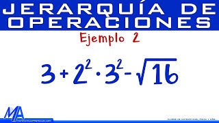 Jerarquía de las operaciones  Ejemplo 2 [upl. by Atig]