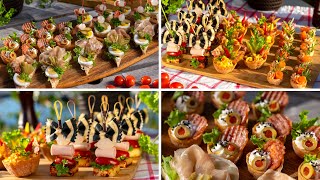 Mini Croustade with Zebra bowties sandwiches Crispy cups recipe Try it out [upl. by Gniw670]