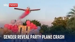 Pilot dies after plane crashes at gender reveal party [upl. by Abel]