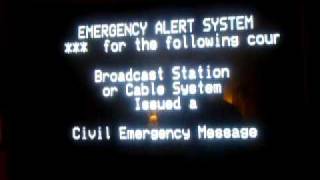 REAL Civil Emergency Message EAS Alert on TV  52211 [upl. by Strong]