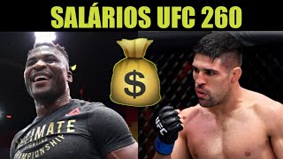 TODOS OS SALÁRIOS UFC 260 CARD PRINCIPAL SALÁRIOS UFC 260 SALÁRIO FRANCIS NGANNOU UFC 260 [upl. by Sivert998]