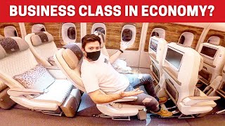 ALONE in EMIRATES NEW PREMIUM ECONOMY First inflight review on YouTube [upl. by Acilef]