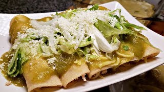 Chicken Enchiladas Recipe  Enchiladas Verdes Recipe  Green Salsa Recipe [upl. by Leontine]