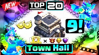 TOP 20 TH9 WAR BASEWITH LINK2024BASE TH 9 TERKUAT best anti 3 Star amp anti Dragon war base 2024 [upl. by Arahsat]