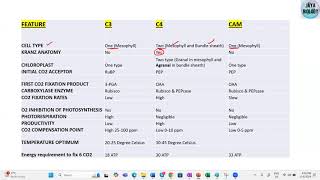 Differences bw C3 C4 CAM pathway apbiology ibbiology plantphysiology photosynthesis [upl. by Oecam747]