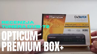 Opticum Premium Box  recenzja tunera DVBT2 H265 HEVC [upl. by Aciretehs]