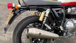 Royal Enfield 650 Twin Interceptor Continental GT S amp S Race Exhaust Silencers Cooperb Motorcycles [upl. by Artenahs]