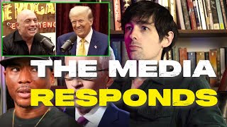 The Medias Incredible Response to Trumps Joe Rogan Interview [upl. by Ainer]