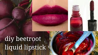 DIY HOMEMADE NATURAL BEETROOT LIQUID LIPSTICK [upl. by Kletter]