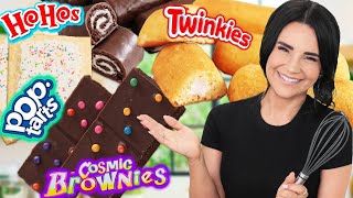 I Tried Making Homemade Gourmet Snacks Twinkies Oreos PopTarts Cosmic Brownies [upl. by Ahsataj]