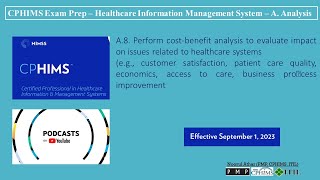 CPHIMS Exam Prep – Healthcare Information Management System – A AnalysisA8  Podcast [upl. by Glendon]