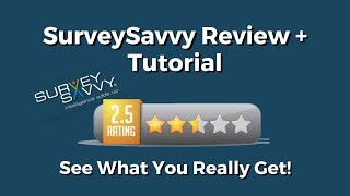 SurveySavvy Review  Tutorial 255 Stars – See Why [upl. by Ainar]