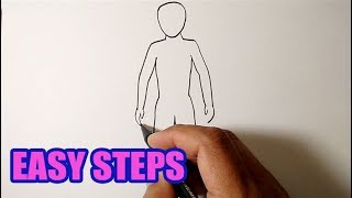 How to draw a person  EASY TO FOLLOW [upl. by Eseeryt]