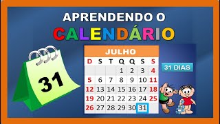 Aprendendo o calendário  Meses do ano  Dias da semana [upl. by Noryt]