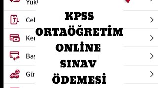 KPSS online banka ödemesi nasıl yapılır  KPSS online ödeme [upl. by Forelli]