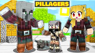 Adopted by a PILLAGERS FAMILY in Minecraft Hindi [upl. by Amara]