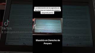 La elaboración de los agravios en los recursos en materia de amparo segunda parte [upl. by Lucia957]