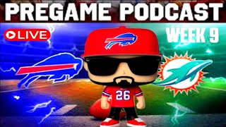 Bills vs Dolphins  Live Pregame Show  Week 9 [upl. by Aicela]