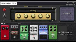 Digitech RP360 XP Demo3 1970s Sound  Marshall Laney Fender Hiwatt Vox Amp Models [upl. by Ainod]