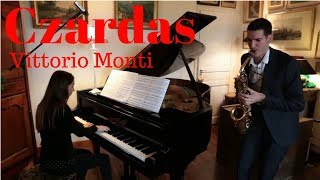 Czardas Monti  Claire Arbus piano et Maxime Bazerque saxophone [upl. by Anirroc]