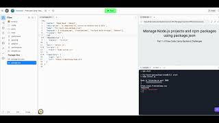 05 Add a Version to Your packagejson  FreeCodeCamp  Backend Dev amp APIs Managing Packages w NPM [upl. by Zapot]