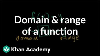 Domain and range of a function  Functions and their graphs  Algebra II  Khan Academy [upl. by Gladis]