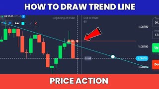 How To Draw Trend Line In Quotex 👌  Quotex Price Action Trading [upl. by Alfonzo]