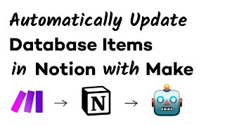 Automatically Update Your Notion Database Items with Make Integromat [upl. by Dranoel]