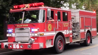 Fire Trucks Responding Compilation Part 21  Clifton Engine 6 [upl. by Ahsaetal]