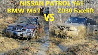 Nissan Patrol Y61 BMW M57 Off road vs Patrol Y61 Facelift ZD30 [upl. by Grenier789]