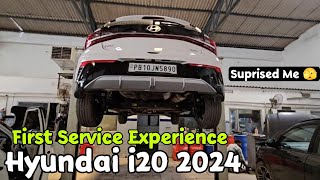 Hyundai 1st Service Experience  New i20 asta 2024 Mileage amp service reality test  manikgupta [upl. by Ahsi]