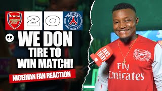 ARSENAL 20 PSG  Godfrey  NIGERIAN FAN REACTION   CHAMPIONS LEAGUE HIGHLIGHTS 20242025 [upl. by Aryas410]