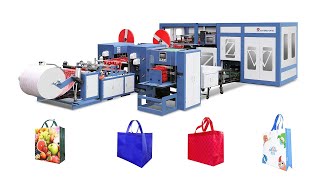 Fully Automatic Non Woven Box Bag Making Machine [upl. by Sirrap213]