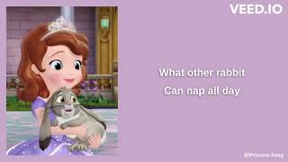 Blue Ribbon Bunny Lyrics Sofia The First Princess Song [upl. by Christianson]