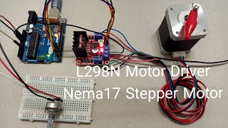 How to control Nema17 stepper motor with L298n motor driver [upl. by Dusza]