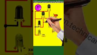 Proximity ir sensor led project circuit diagram  shorts [upl. by Naleek]