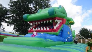 Gigantic fun on Bouncy Castles Kids playground Plac zabaw Pałacowa Bawialnia Kowary Poland [upl. by Augy]