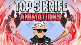 Top 5 KNIFE ANIMATIONS in VALORANT [upl. by Urbanna420]