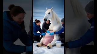 A touching story about a pregnant Siberian horse giving birth to a lovely foal with help from humans [upl. by Nnayt737]