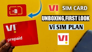 ViSim Unboxing And First Look  Vi Sim Plan  Vodafone Idea SimVi Sim  Vi [upl. by Ahtenak]