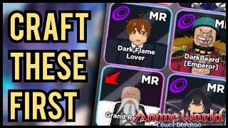 Craft the BEST Miracle Rares FIRST  Miracle Rare Guide  Anime World Tower Defense [upl. by Michigan]