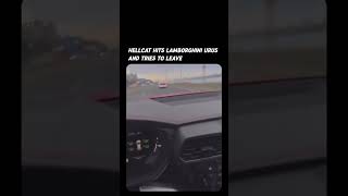 Hellcat Tries to Leave After Crashing Lamborghini [upl. by Adnarrim]