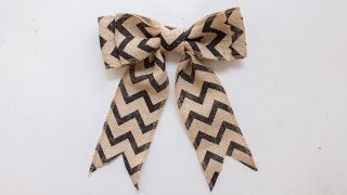 How To Make A Burlap Bow In Just Minutes [upl. by Heisser]