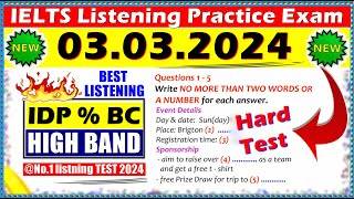 IELTS LISTENING PRACTICE TEST 2024 WITH ANSWERS  03032024 [upl. by Seldun]