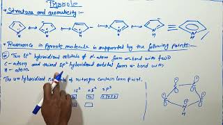 Pyrrole  structure aromaticity preparation and properties [upl. by Livvie]