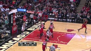 Thabo Sefolosha Atlanta Hawks Vs Chicago Bulls 011715 HighLights [upl. by Elocel]